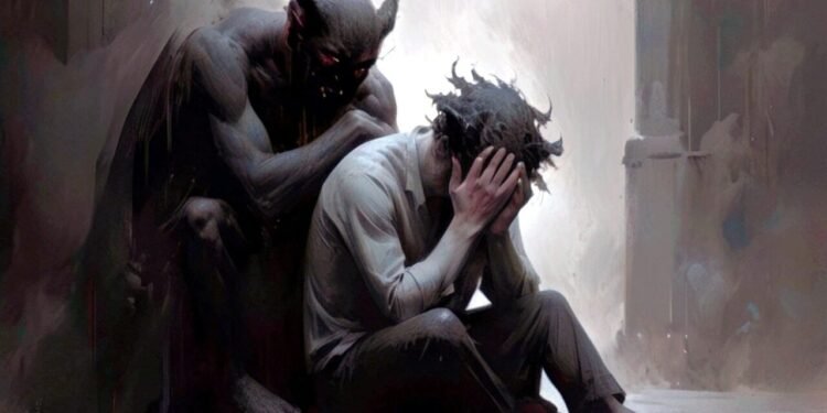ai generated, despair, sad, depression, grief, lonliness, misery, pain, expression, man, devil, depression, depression, depression, depression, devil, devil, devil, devil, devil